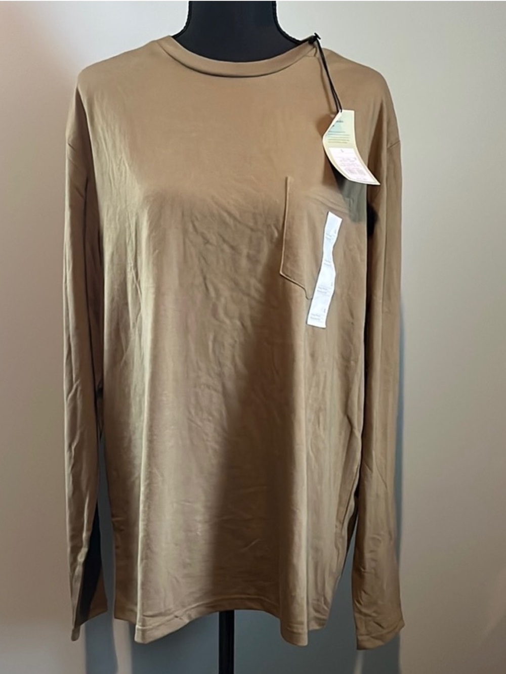 Goodfellow & Co Men's Long-Sleeve Crewneck Pocket Shirt - Brown